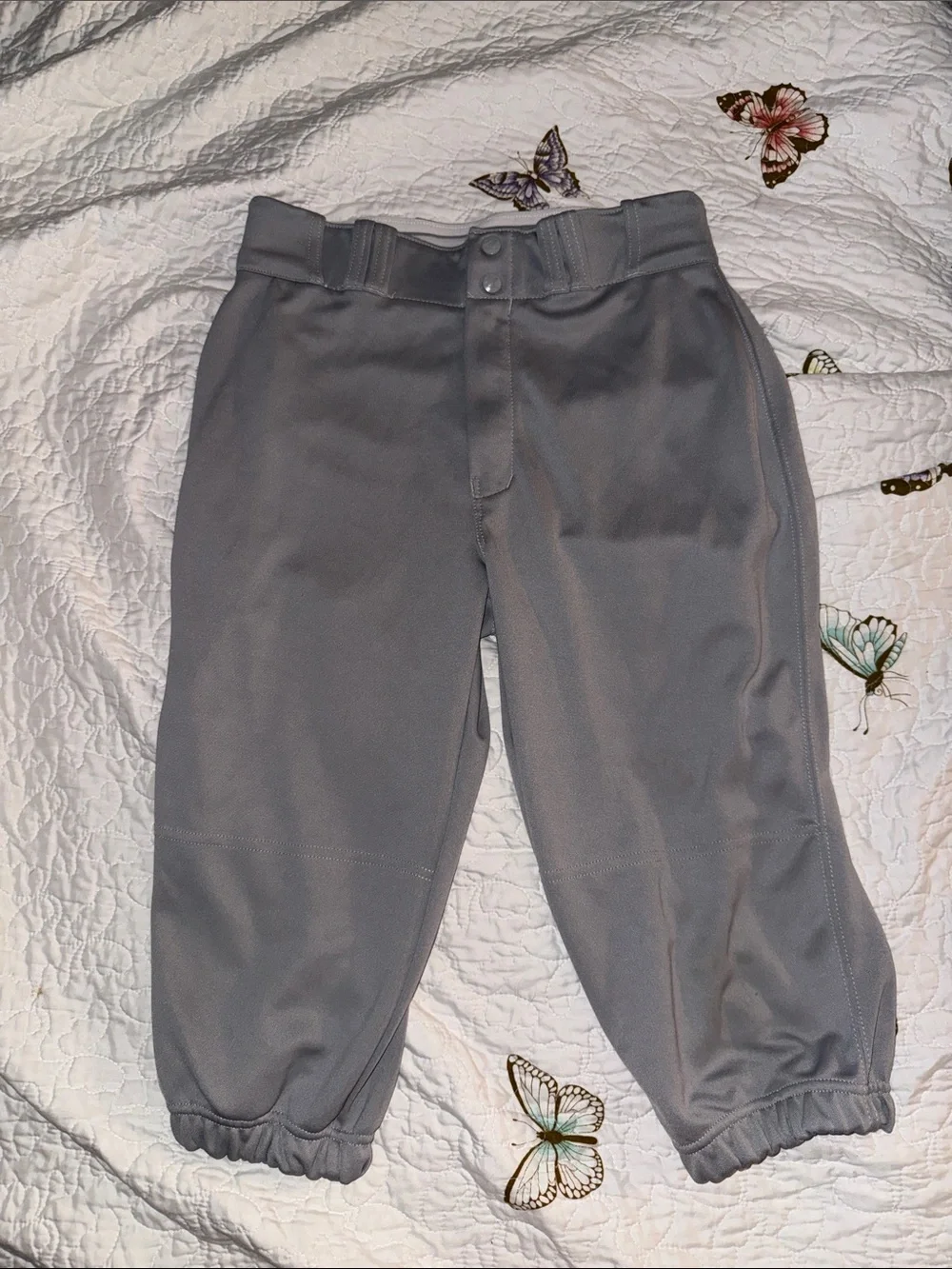 Gray Athletic Baseball Pants